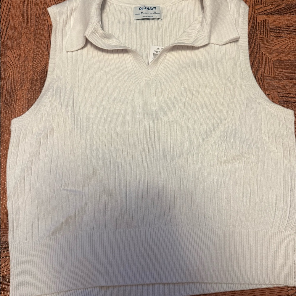 Old Navy Women's White Sleeveless Top